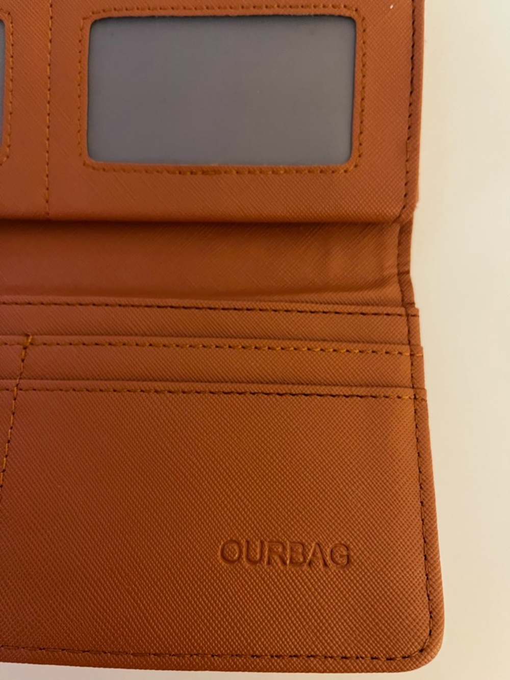 OURBAG Faux Leather Sunflower Trifold Wallet Boho Clutch Brown Cutout Design - Picture 6 of 12